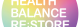 HEALTH BALANCE RE.STORE Logo_( Arial Rounded MT Bold) White